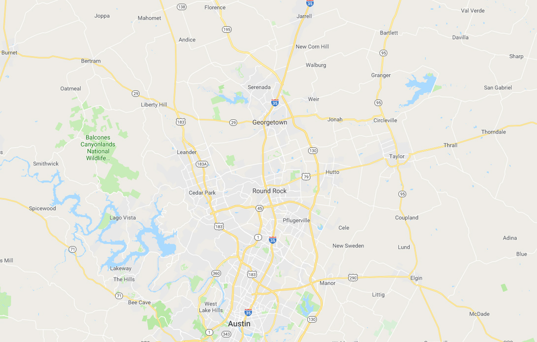 texas service area map